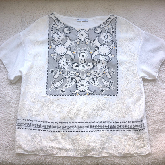 Zara Patterned Tunic Tee - Picture 1 of 2